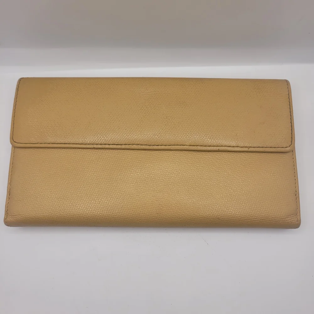 Chanel Beige Leather Wallet